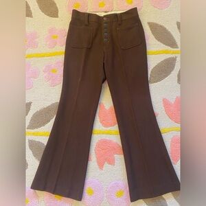 VTG 70’s Brown Women's Wool Pants - Size 28